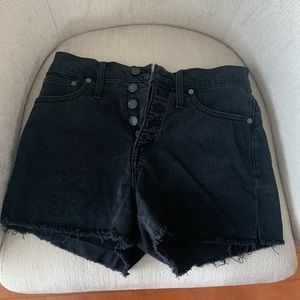 MADEWELL High Rise Black Jean Shorts